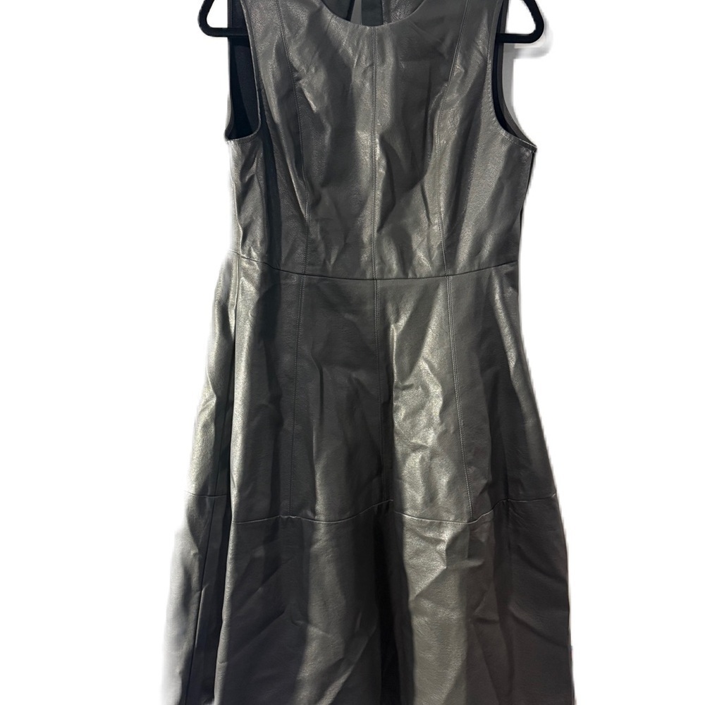 Epic women’s Large gray pleather Midi Dress